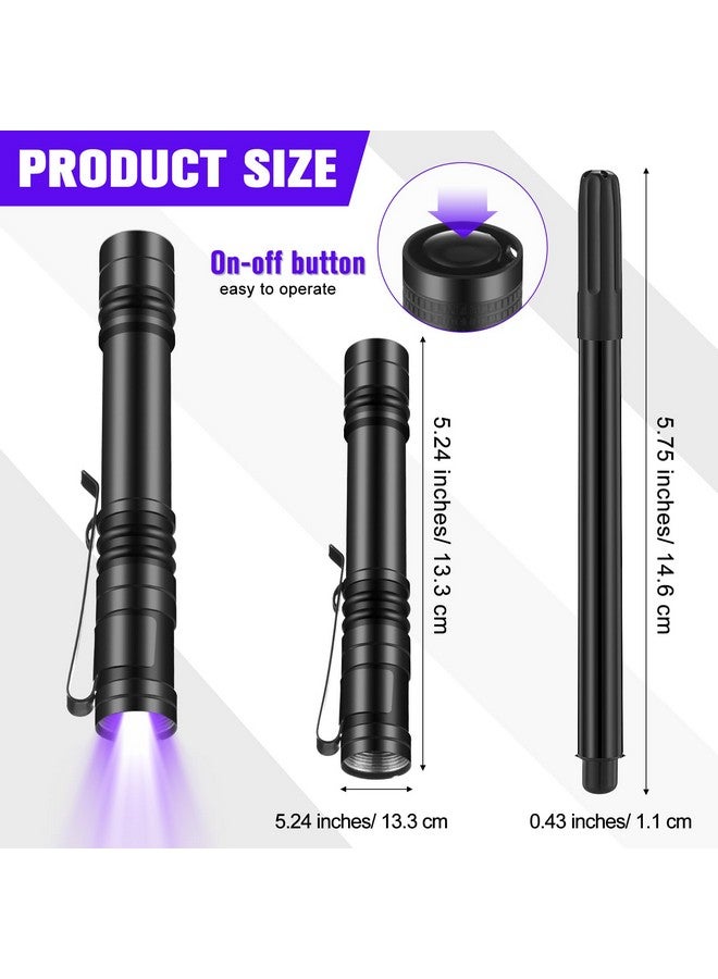 Tegeme 8 Pcs Uv Pen Light Set 4 Invisible Ink Pen 4 Mini Uv Flashlights Blacklight Pen Spy Marker Disappearing Ink Pen Portable Black Light For Kids Gift Secret Message Escape Room Party Favors  - Image 3
