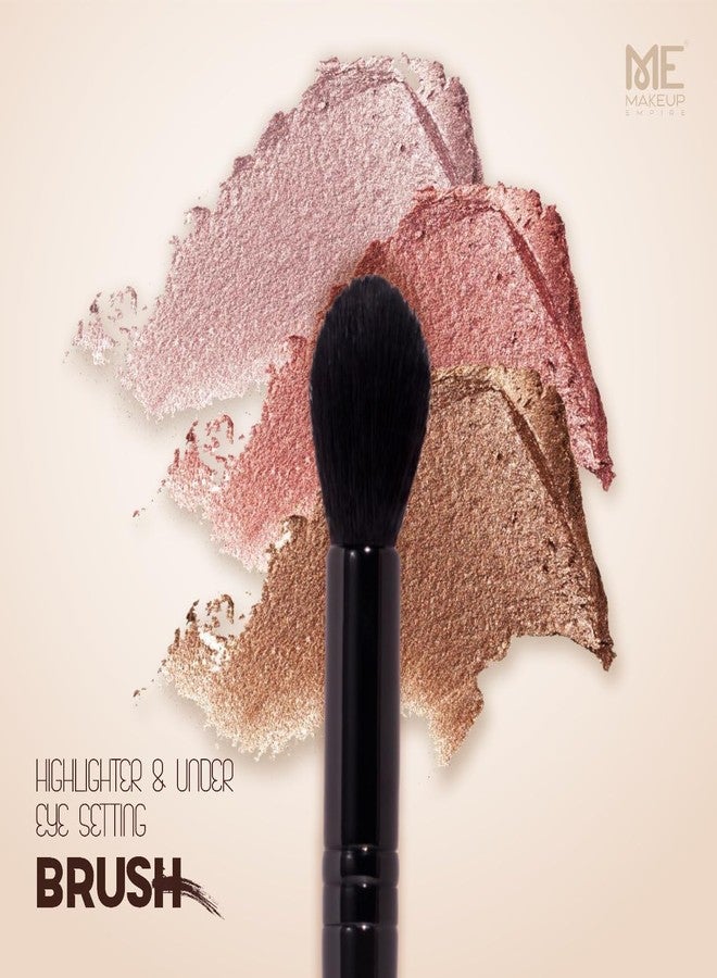 JUST GOLD JustGold Professional Makeup Highlighter and under eye setting Brush with Ultra Soft Synthetic Bristles and Wooden Handle #27 - Image 4