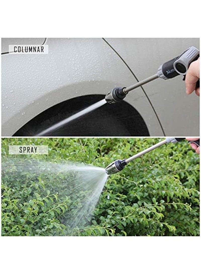 SYOSI Garden Hose Nozzle with Adjustable Sprayer Head, Leak-Proof, Ergonomic Long Reach Grip, Ideal for Plant Irrigation, Pet Cleaning, Car Washing, 13.78x6.69 Inches (Black) - Image 3