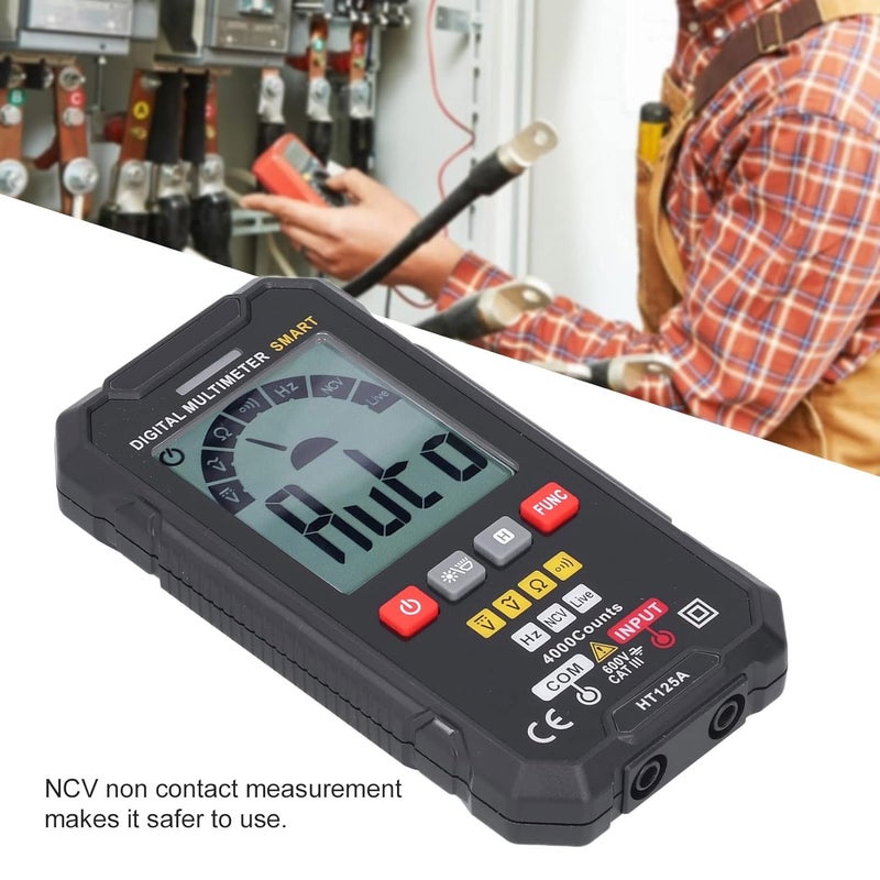 Digital Multimeter Tester AC DC Voltage Frequency Resistance Backlit Screen Portable - Image 4