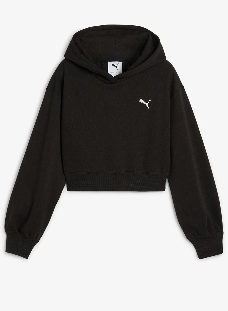 Puma PUMA Black Youth Essential Logo Hoodie for Women | Best Price UAE