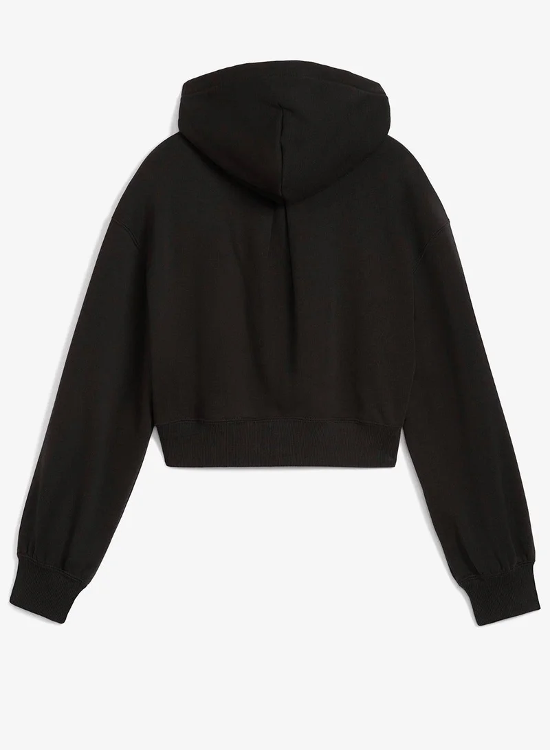 Puma PUMA Black Youth Essential Logo Hoodie for Women | Best Price UAE