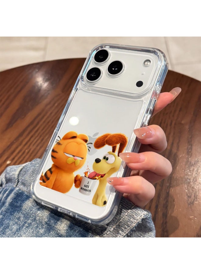 Garfield Oodi Suitable For Iphone 17 Pro Phone Case Space Shell Simple Style Apple 17 Cartoon Cute