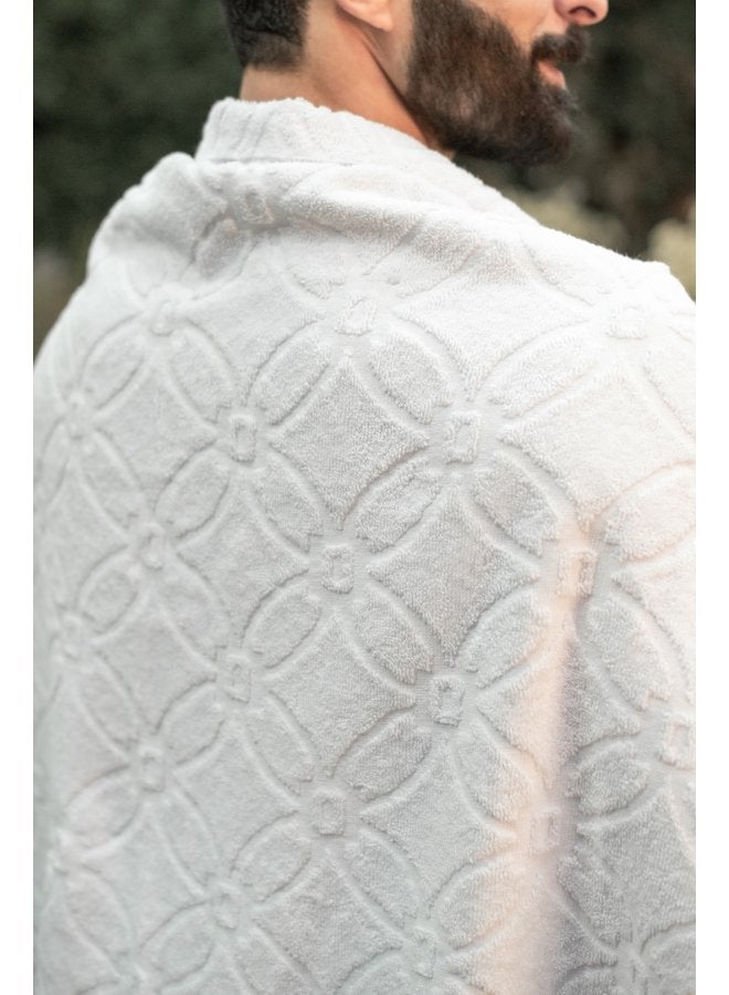 توالا لبس احرام مجهز بالكباسين و سكوتش,وزن ١.٥ كيلو جرام سريعة الإمتصاص قطن طبيعي ١٠٠٪ حزام وكباسين قوية وجيب داخلي - Image 2