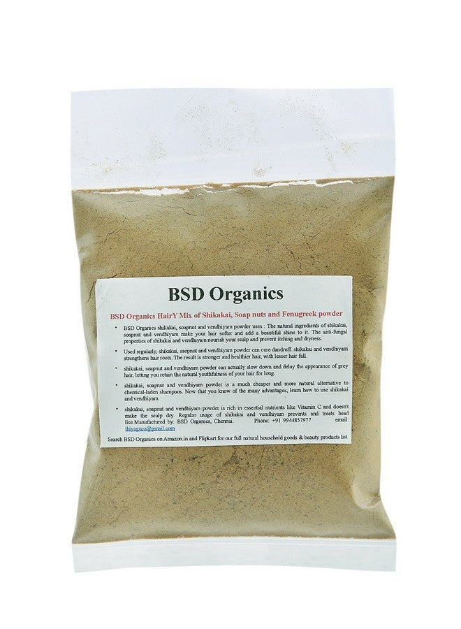 BSD Organics HairY Mix of Shikakai, Soap nuts and Fenugreek powder - 100 gm