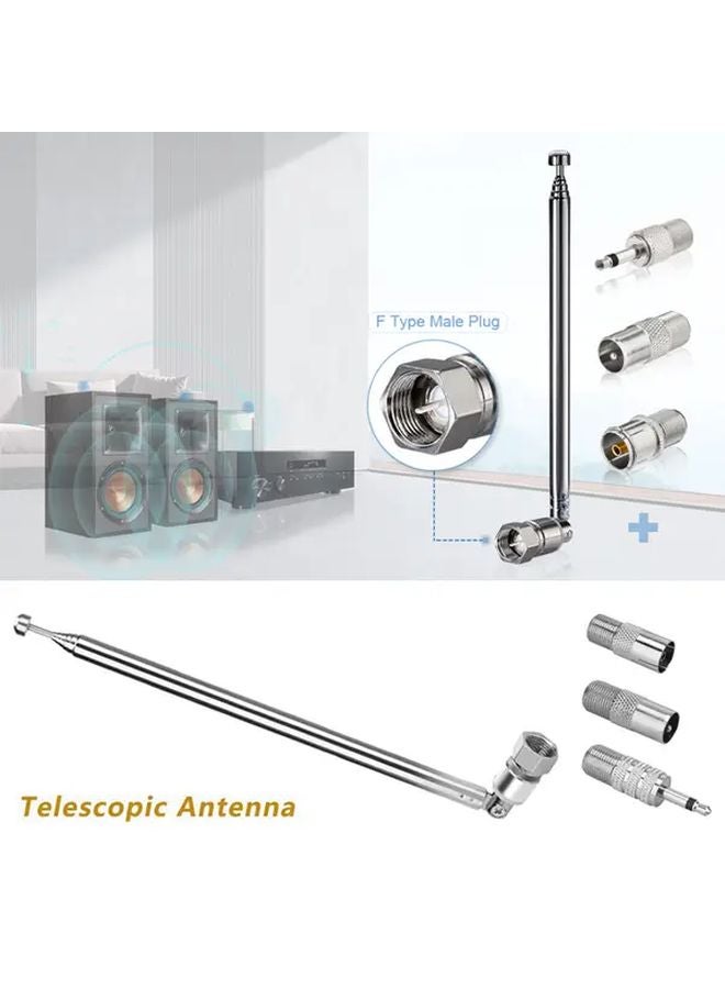 1pc Rotating FM Radio Antenna Expandable Design F Type Female Connector 75 Ohm to 35mm Plug - Image 5