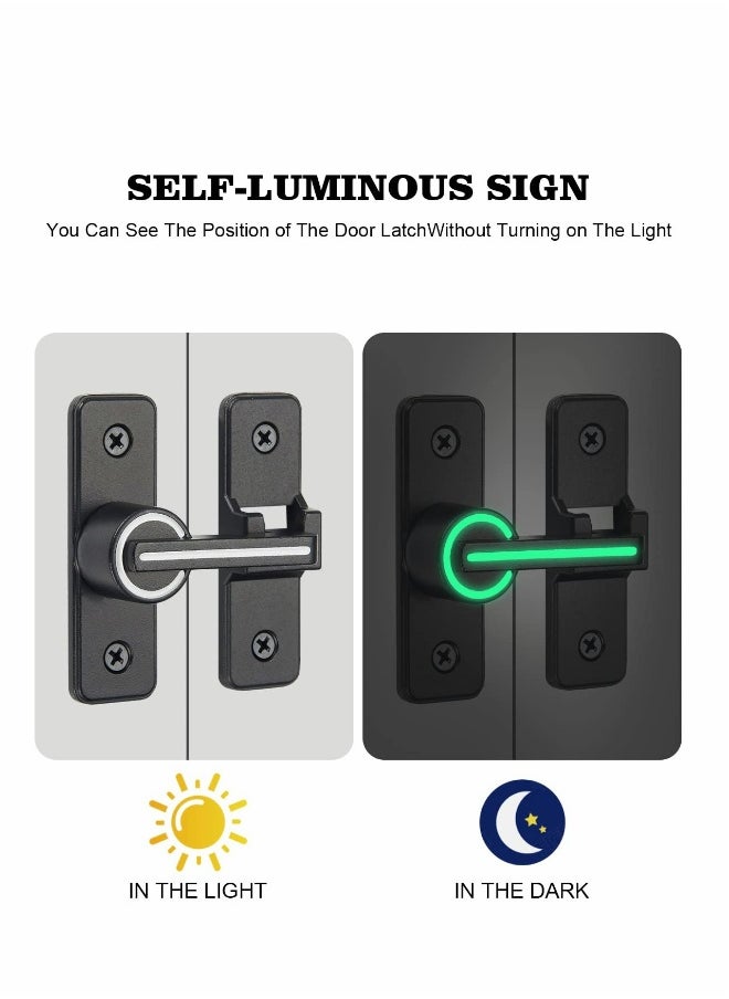180 Degree Right Angle Door Lock Heavy Duty Flip Latch Bolt Lock for Doors and Windows Push Pull Lock Rod Barn Door Lock Luminous Finish  - Image 4