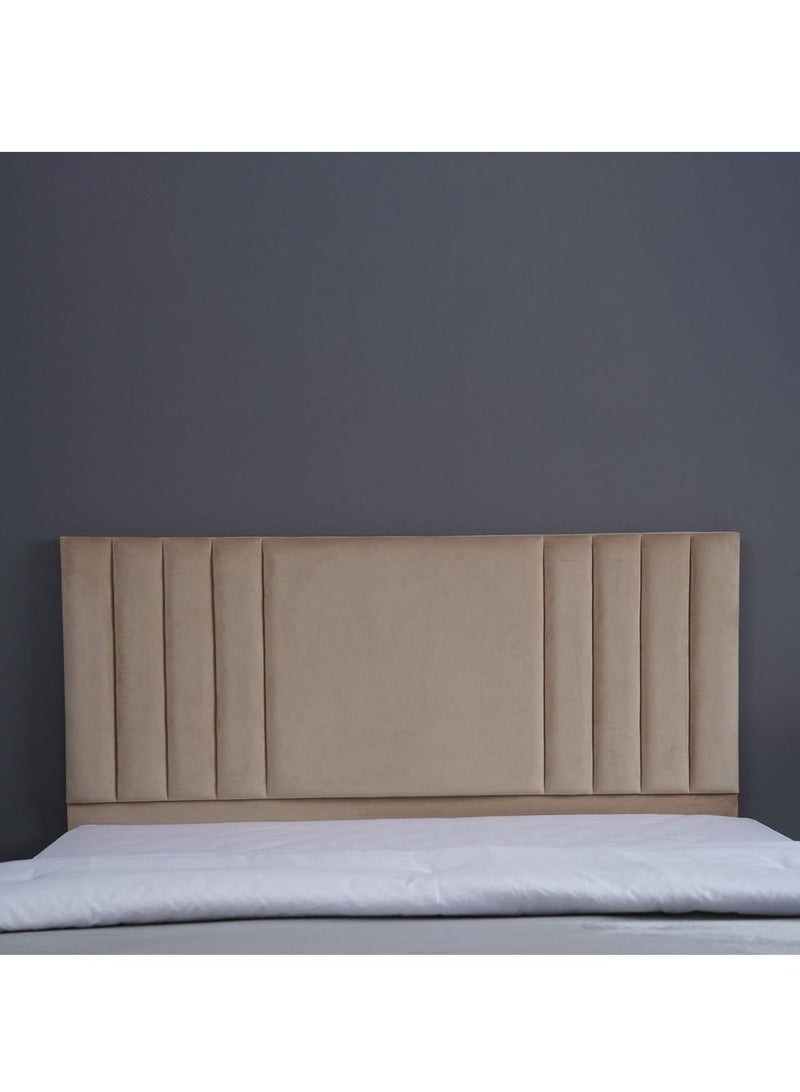 Karnak Superioi Upholstered Velvet Bed Frame Bedroom Furniture Strong And Sturdy Modern Design Wooden Bed | Quiet & Comfortable Bed (Super King - 200x200cm, Beige) - Image 3