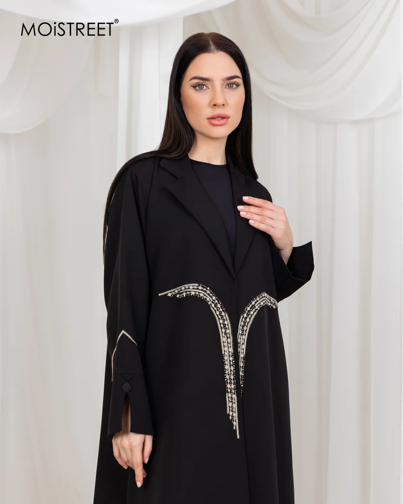 Moistreet MOiSTREET Barbie Crepe Embroidery Abaya