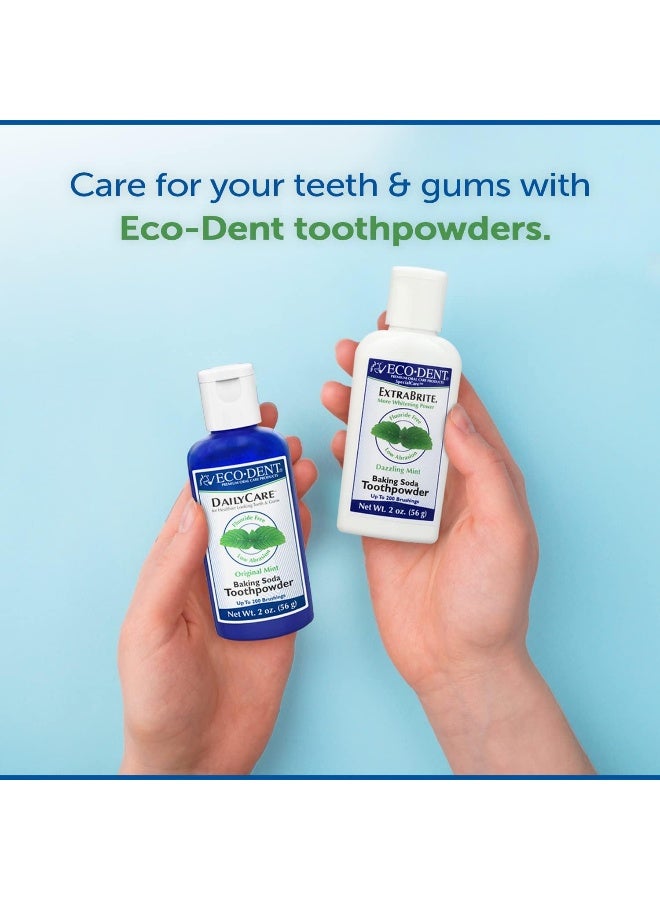 EcoDent DailyCare Baking Soda Toothpowder Mint FluorideFree Toothpaste Powder SLSFree Tooth Powder with Baking Soda Minerals and Essential Oils Toothpaste Alternative 2 Oz Ea Pack of 6 - Image 4