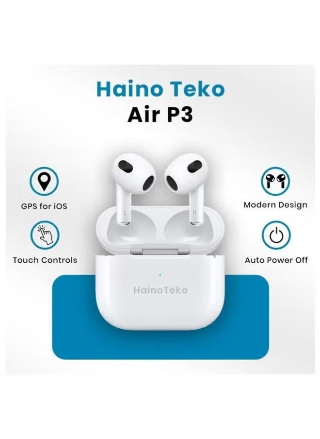 Haino Teko Air P3 Bluetooth Wireless Headphones with Mic | High-Quality Sound, Comfortable Fit, Long Battery Life | Ideal for Android & iOS | Noise-Canceling, Built-In Microphone, Perfect for Music, Calls, Gaming & Workouts - Image 2