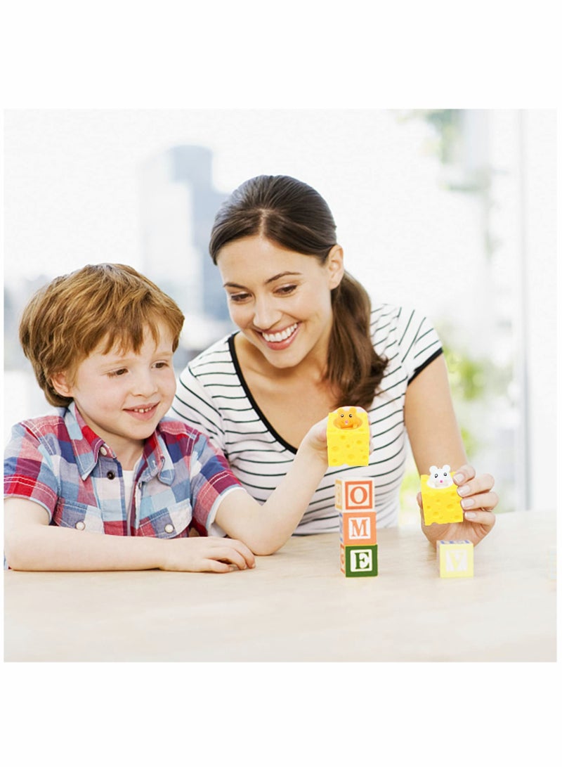 SOLARAE Sensory Fidget Toys, Squeeze Cheese Rat Stress Ball, Cute Squishy Cheese Mouse Decompression Exhaust Toy - Image 4