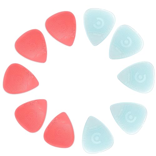 Kadence 10 Guitar Picks with Hostile Grip - Anti slip, Made with New Age Crystal Clear Poly Carbonate 0.58mm- 5pc and 0.48mm - 5pc Guitar Plectrums (Stop Dropping your Guitar Picks while Playing) - Image 4