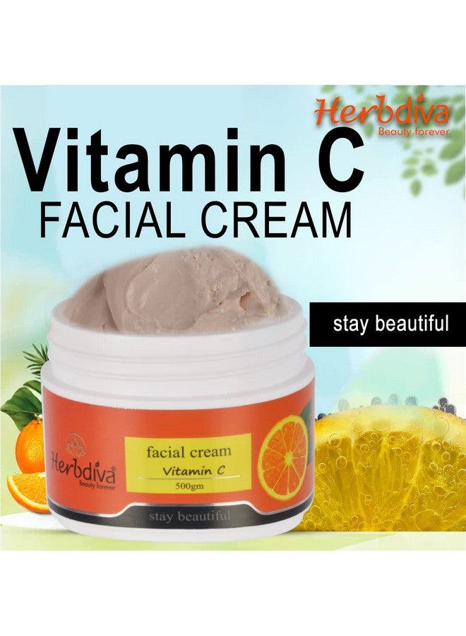 Herbdiva Facial Vitamin C Face Massage Cream For Youth Glowing Skin, 500Gâ¦ - Image 2