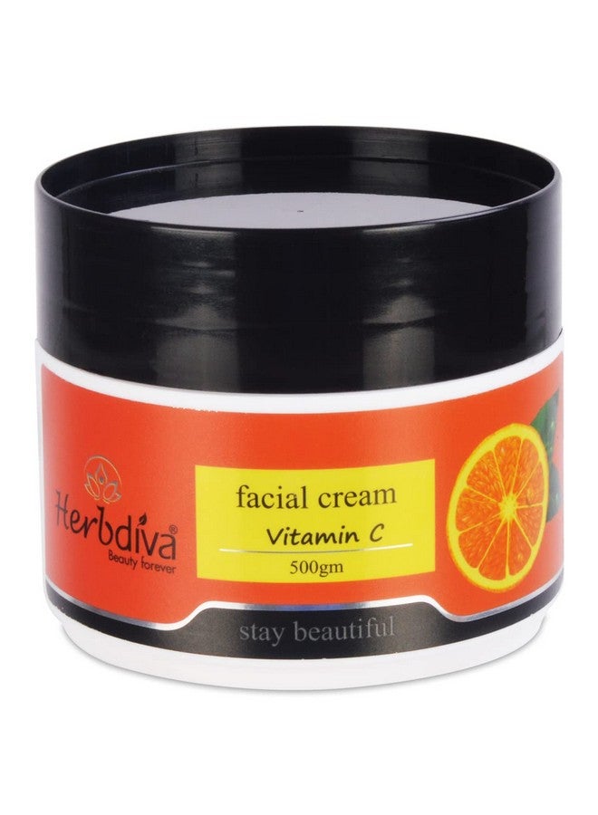 Herbdiva Facial Vitamin C Face Massage Cream For Youth Glowing Skin, 500Gâ¦ - Image 1
