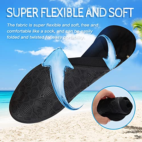 ANLUKE Water Shoes Barefoot Aqua Yoga Socks Quick-Dry Beach Swim Surf Shoes for Women Men Black 40/41 - Image 5