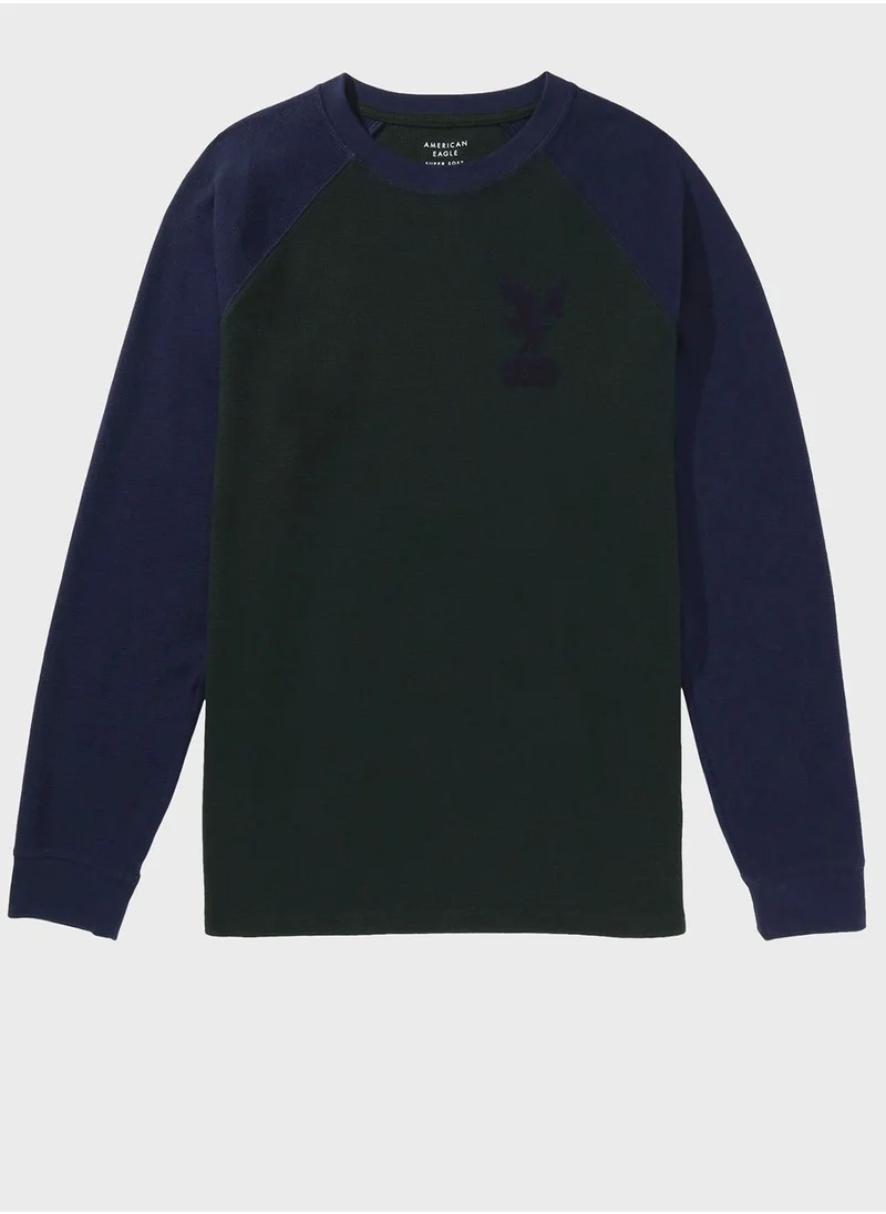 American Eagle Graphic Print Thermal T-Shirt