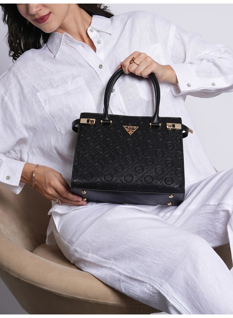 Lavie Signature Women's Michigan Satchel Handbag (Black) - Image 2