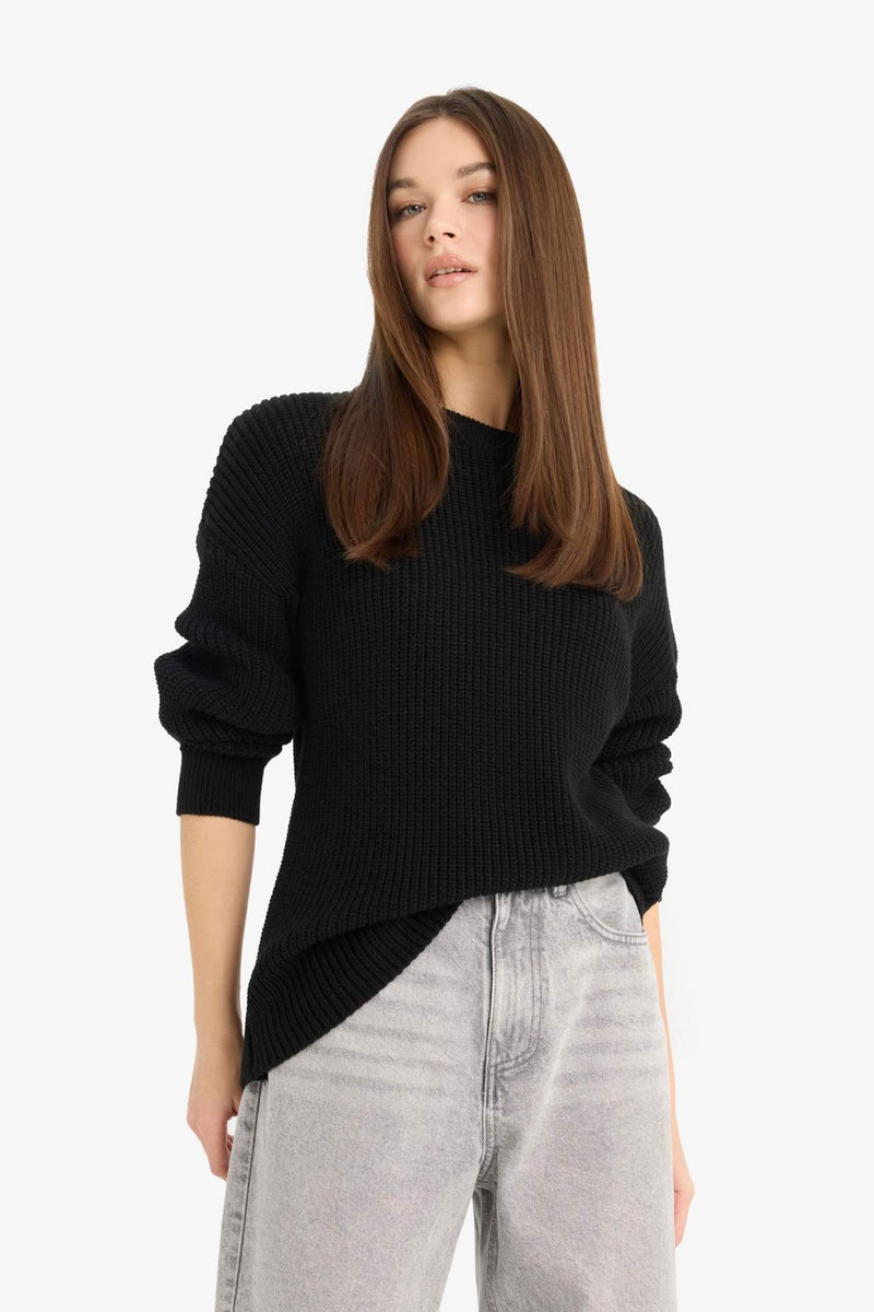 DeFacto Regular Fit Crew Neck Basic Knit Pullover - Image 3