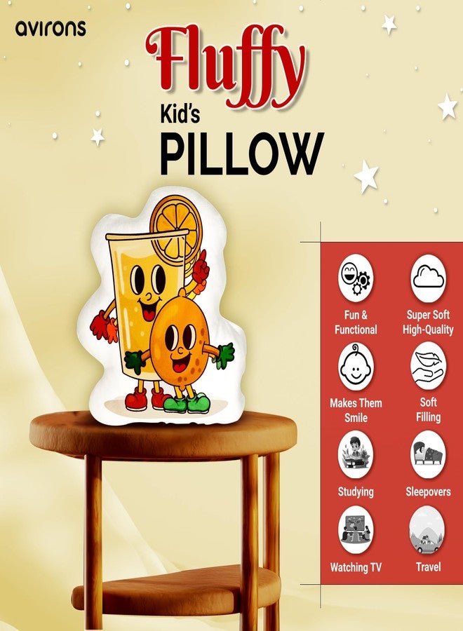 Avirons Fun Lemon Plush Pillow for Kids - Soft, Cozy, and Snuggly Companion Perfect for Sleep, Play, or Relaxing, Bringing a Touch of Fruit Adventure to Their Room - Image 3