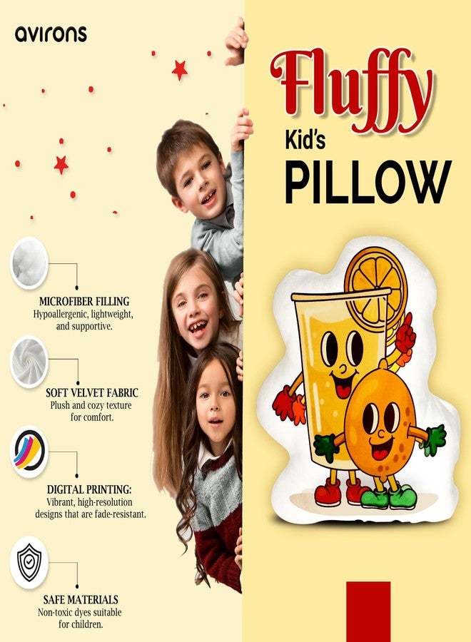 Avirons Fun Lemon Plush Pillow for Kids - Soft, Cozy, and Snuggly Companion Perfect for Sleep, Play, or Relaxing, Bringing a Touch of Fruit Adventure to Their Room - Image 5