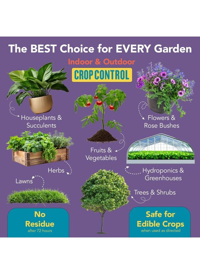 Trifecta Crop Control Insecticidal Soap for Plants | All Natural Fungicide for Plants | Spider Mite Killer Indoor Plants, Food Safe Commercial Grade Pesticide, Herbicide, Spider Mites Spray for Plants - Image 5