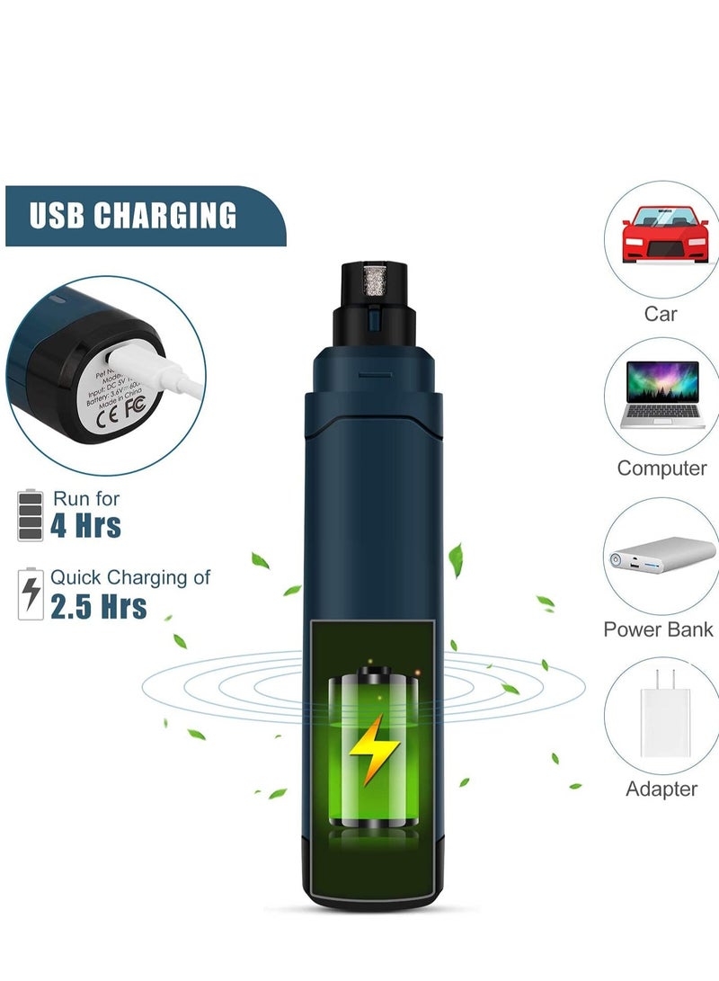 KASTWAVE Electric Dog Nail Grinder 2 Speed Electric Rechargeable Dog Nail Trimmer Painless Paws Grooming Smoothing Claw Grinder for Small Medium Large Dogs Cats - Image 3