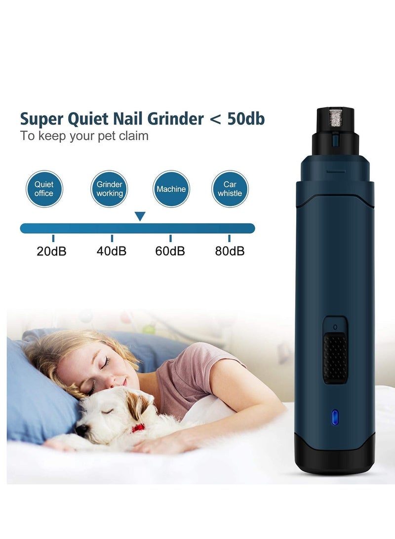 KASTWAVE Electric Dog Nail Grinder 2 Speed Electric Rechargeable Dog Nail Trimmer Painless Paws Grooming Smoothing Claw Grinder for Small Medium Large Dogs Cats - Image 4