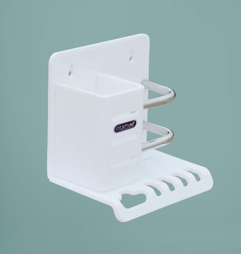 STONE STONE Acrylic Multipurpose Tooth Brush Holder/Stand/Tumbler for Bathroom Accessories for Home (White) - Image 4