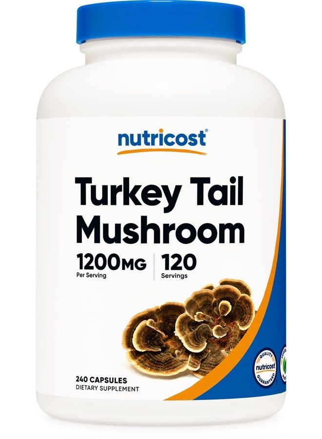 Nutricost فطر ذيل الديك الرومي 1200 ملغ، 240 كبسولة - Image 1