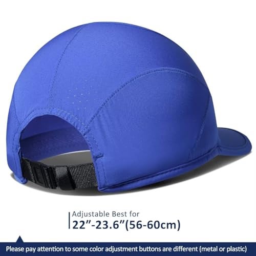 GADIEMKENSD Sport Cap,Soft Brim Lightweight Running Hat Breathable Baseball Cap Quick Dry Sport Caps Cooling Portable Sun Hats for Men and Woman Performance Cloth Workouts and Outdoor Activities Blue - Image 3