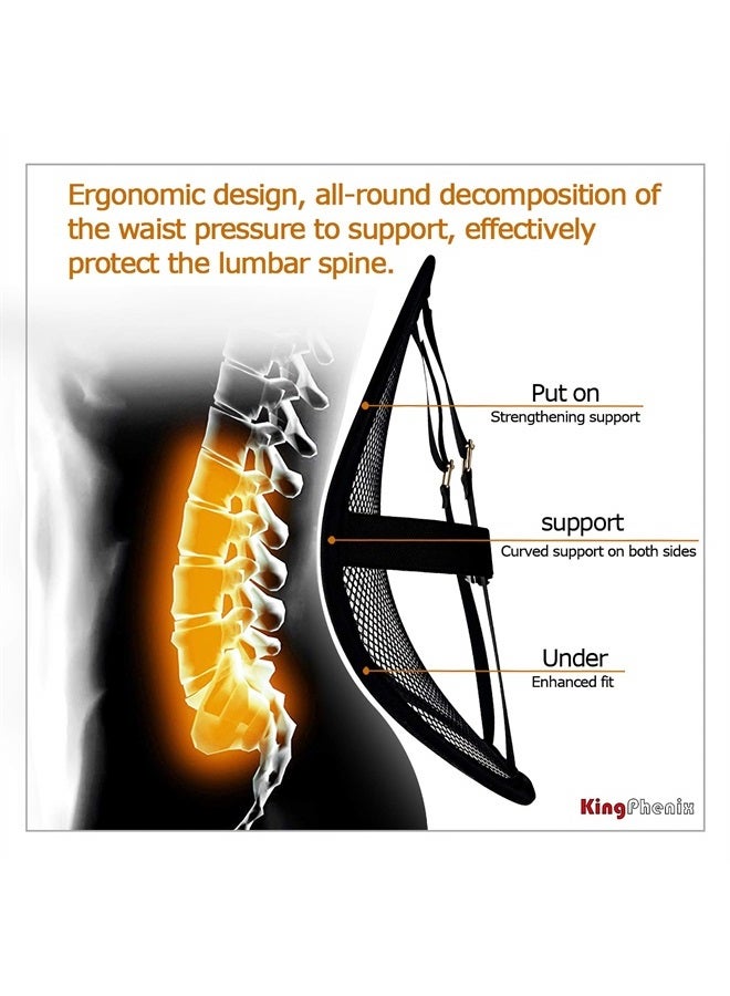 kingphenix Lumbar Support (2 Pack) with Breathable Mesh, Suit for Car, Office Chair - Image 4