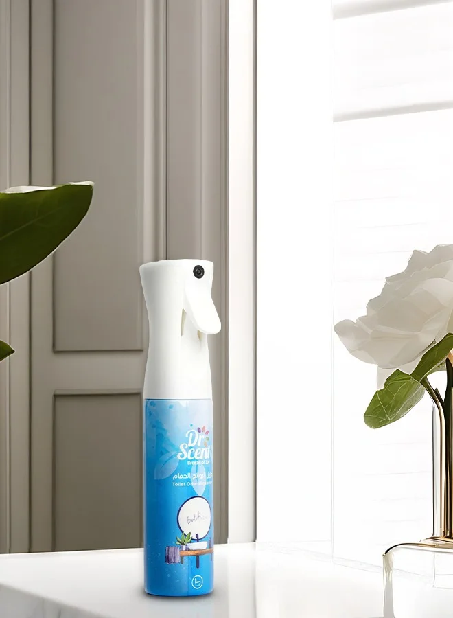 دكتور سينت بخاخ مزيل رائحة المرحاض من Dr Scent Breeze of Joy - تخلص من أقوى روائح المرحاض، برائحة الليمون والليمون الأخضر والزنبق والزنجبيل والمسك، 300 مل