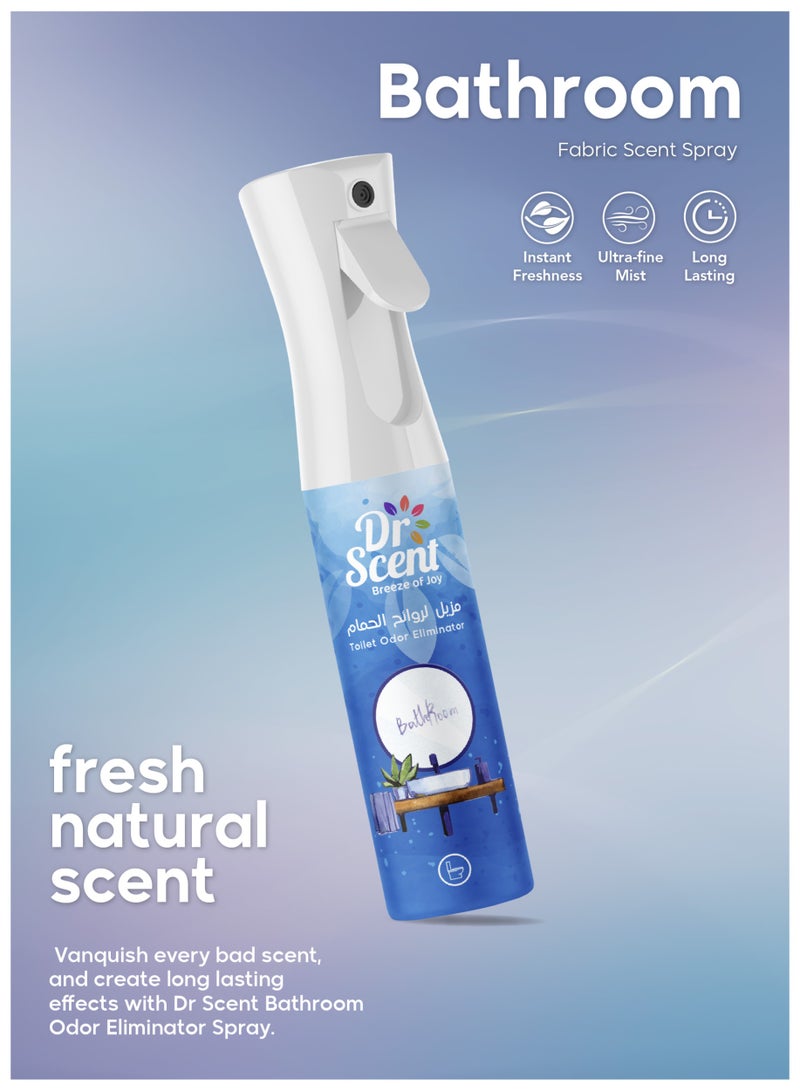 دكتور سينت بخاخ مزيل رائحة المرحاض من Dr Scent Breeze of Joy - تخلص من أقوى روائح المرحاض، برائحة الليمون والليمون الأخضر والزنبق والزنجبيل والمسك، 300 مل  - Image 3