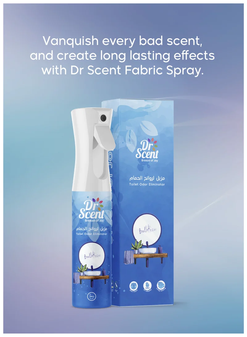 دكتور سينت بخاخ مزيل رائحة المرحاض من Dr Scent Breeze of Joy - تخلص من أقوى روائح المرحاض، برائحة الليمون والليمون الأخضر والزنبق والزنجبيل والمسك، 300 مل