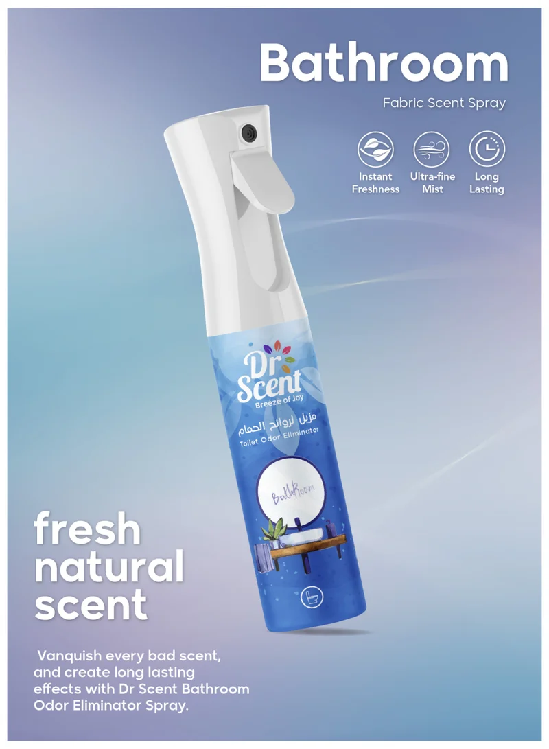 دكتور سينت بخاخ مزيل رائحة المرحاض من Dr Scent Breeze of Joy - تخلص من أقوى روائح المرحاض، برائحة الليمون والليمون الأخضر والزنبق والزنجبيل والمسك، 300 مل