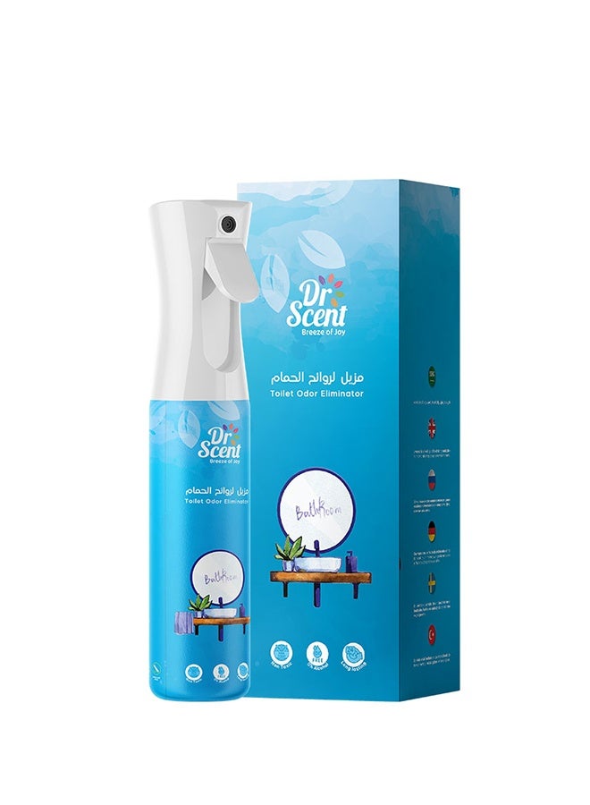 Dr Scent Odor Eliminator Fabric Spray for Toilet Odor - Tackle even the toughest smells of Toilet,  Notes of Lemon, Lime, Lily, Ginger & Musk 300ml - Image 1