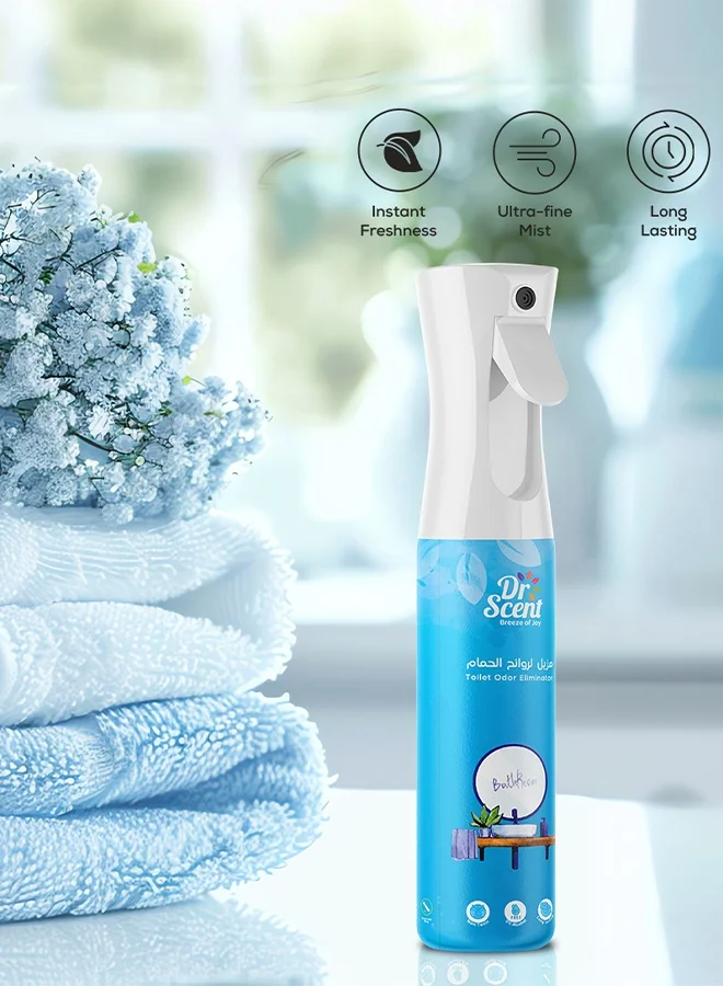 Dr Scent Dr Scent Odor Eliminator Fabric Spray for Toilet Odor - Tackle even the toughest smells of Toilet,  Notes of Lemon, Lime, Lily, Ginger & Musk 300ml