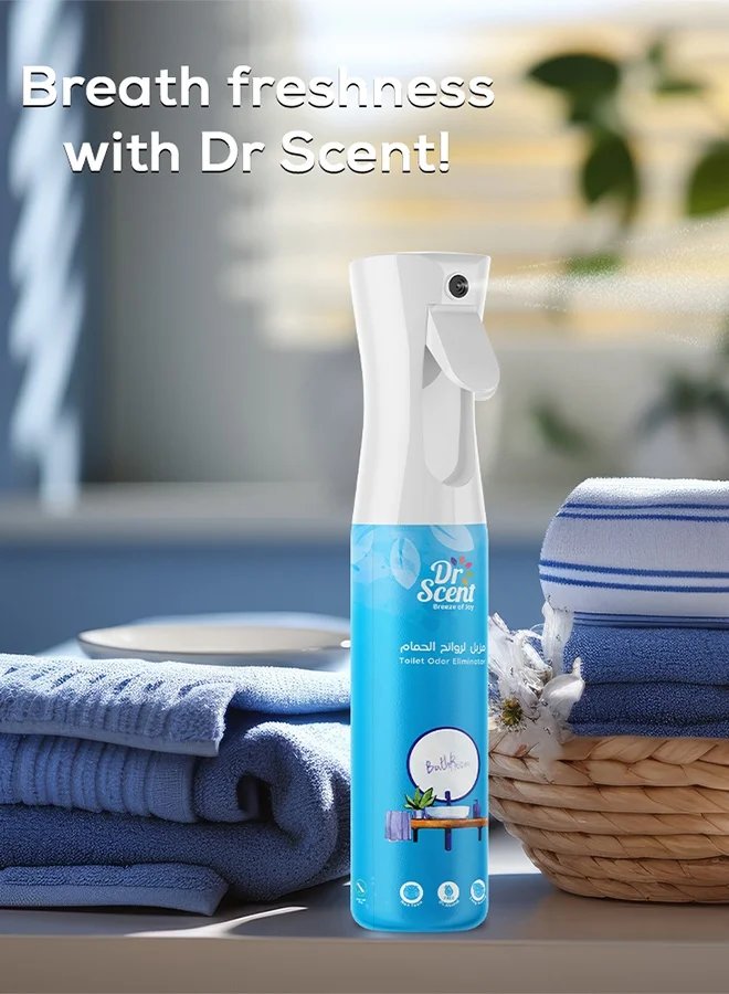 Dr Scent Dr Scent Odor Eliminator Fabric Spray for Toilet Odor - Tackle even the toughest smells of Toilet,  Notes of Lemon, Lime, Lily, Ginger & Musk 300ml