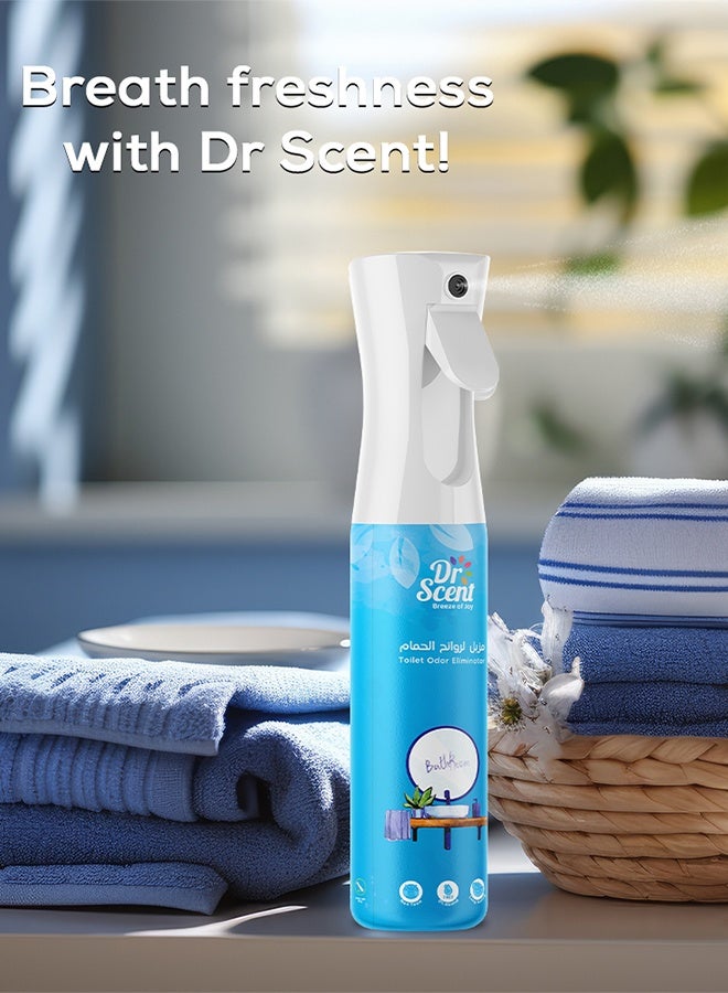 Dr Scent Odor Eliminator Fabric Spray for Toilet Odor - Tackle even the toughest smells of Toilet,  Notes of Lemon, Lime, Lily, Ginger & Musk 300ml - Image 4