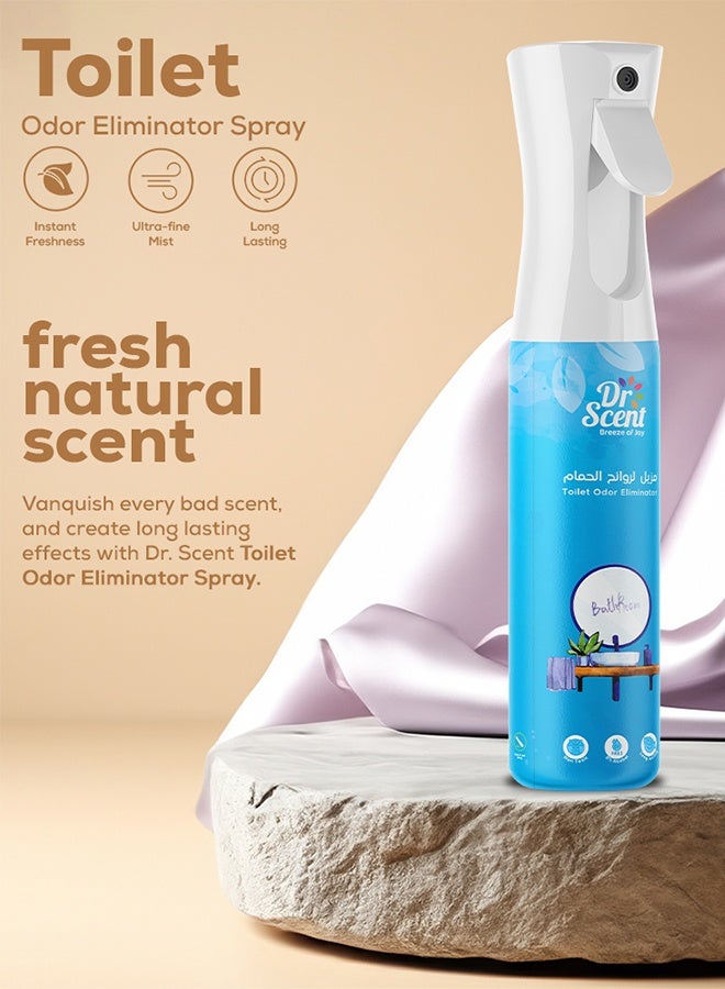 Dr Scent Odor Eliminator Fabric Spray for Toilet Odor - Tackle even the toughest smells of Toilet,  Notes of Lemon, Lime, Lily, Ginger & Musk 300ml - Image 2