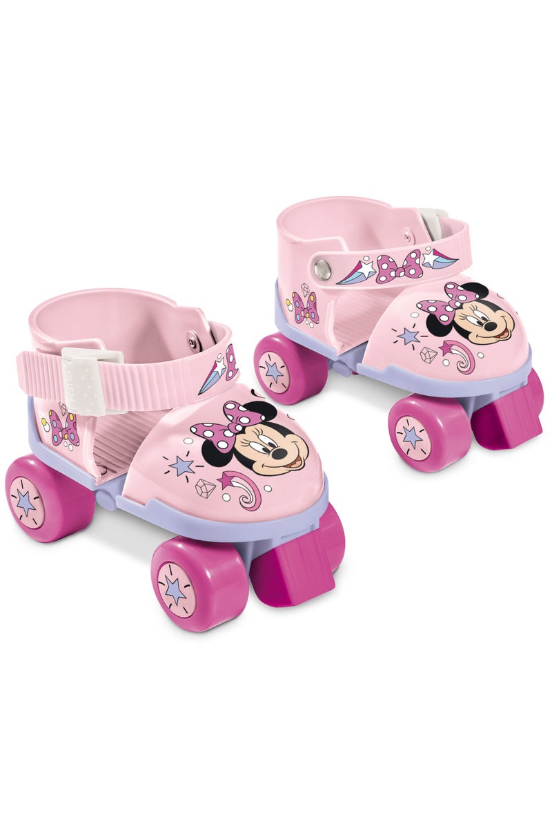 Mondo | 4-wheeled Minnie Mouse Roller Skates Set with Safety Pads, Adjustable Fit to Size 22-29 | Skater | Skates for Kids | Outdoor Adventure - Image 1