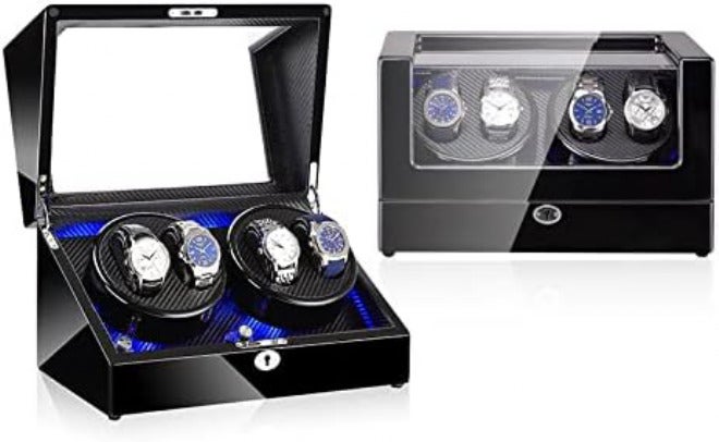 Watch Winder Watch Winding Device High-Gloss Paint Shaker Household Automatic LED Light Watch Box Business Collection Maintenance (Color : 2 Size : 0) (13) - Image 2