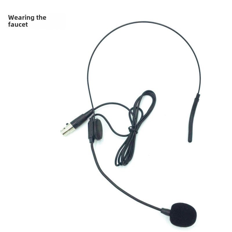 Flesh Black Headset Microphone Invisible Clip-on Mic Cannon head wear 3p Cannon head wear 3p