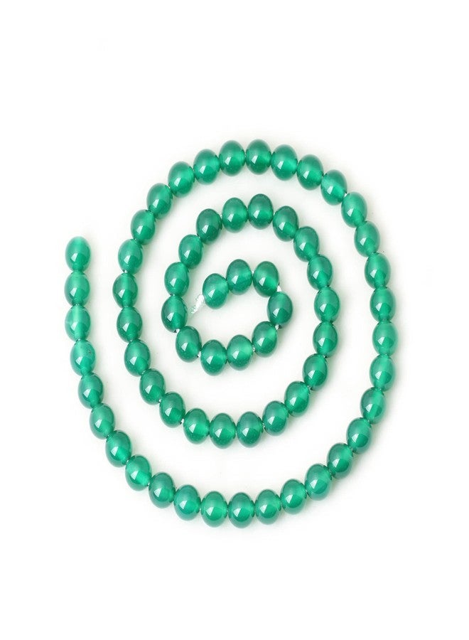 CHEAVIAN 60PCS 6mm Green Agate Gemstone Round Loose Beads for Jewelry Making 1 Strand 15" - Image 2