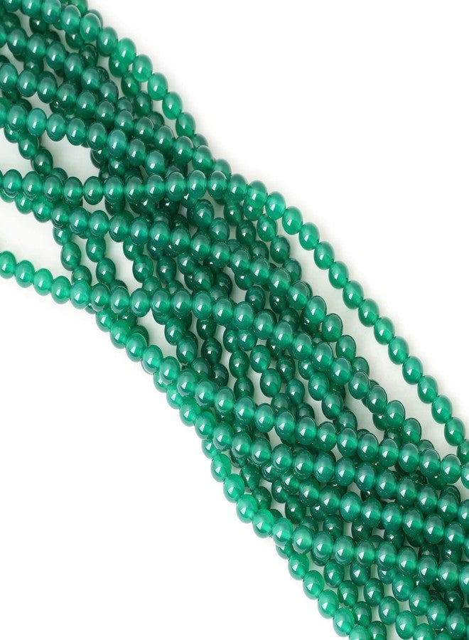 CHEAVIAN 60PCS 6mm Green Agate Gemstone Round Loose Beads for Jewelry Making 1 Strand 15" - Image 4