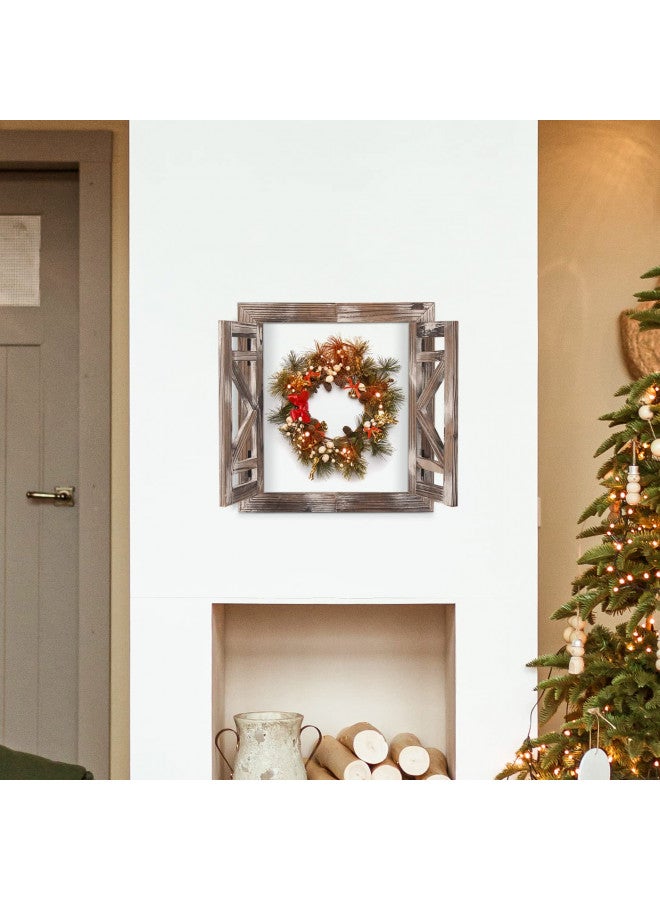 J JACKCUBE DESIGN J JACKCUBE DEISGN Rustic Wood Window Frame with Opening-doors, Wall Art Decor Hanging Window Panes, Farmhouse Wall Décor for Living Room, Bathroom, Kitchen and More -MK587A  - Image 3