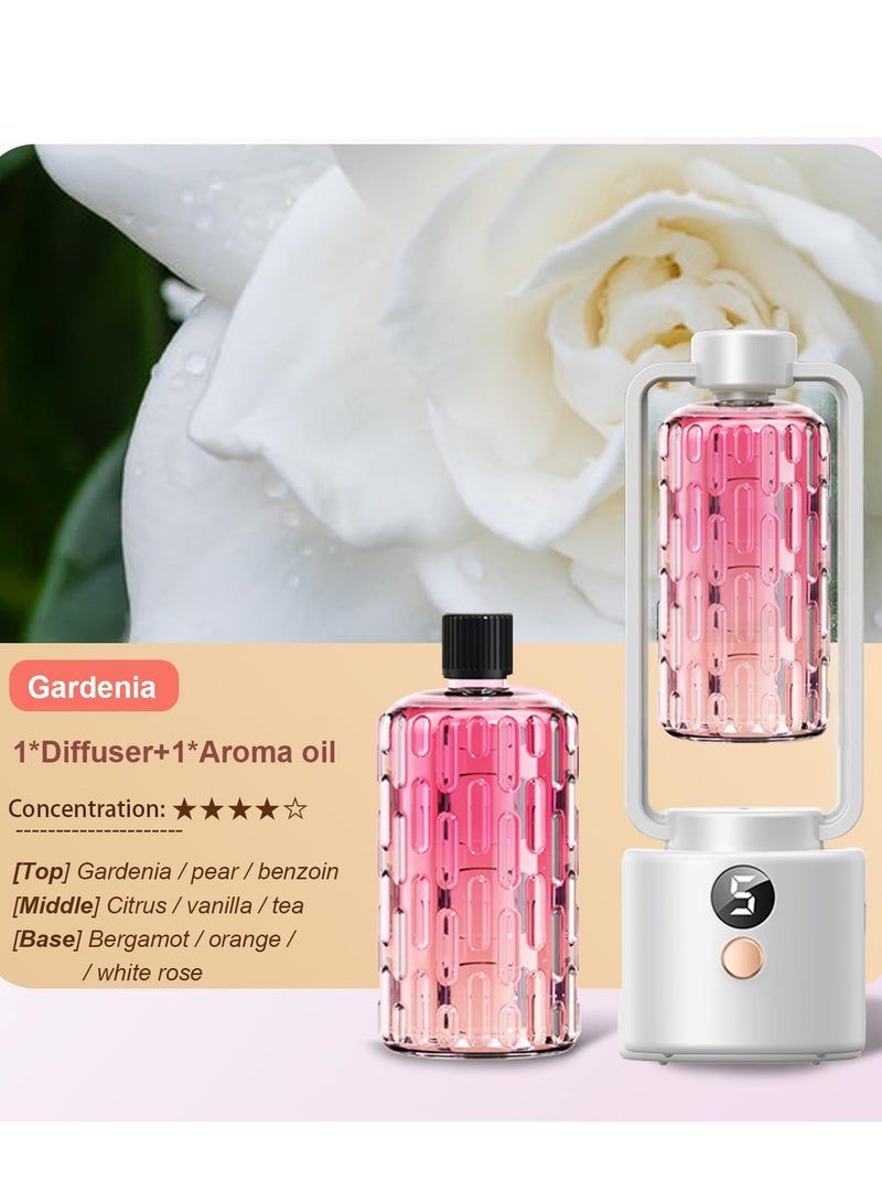 KASTWAVE مرشحات عطرية جاردينيا، موزع زيت أساسي، معطر هواء مثبت على الحائط لاسلكيًا، مصباح ليلي ذو 7 ألوان، جهاز ترطيب عطرية بـ 4 أوضاع رذاذ، مناسب للمنزل غرفة كبيرة حمام - Image 2