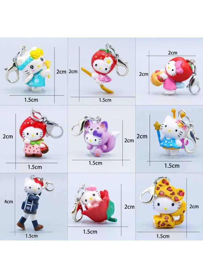 Generic - Hot Sale Mini Small KT Cat Shrimp Clasp Cute Hello Kitty Diy Pendant Bracelet Necklace Bag Decoration-Color:Colorful Satchel Shrimp Buckle - Image 1
