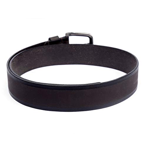 Bacca Bucci® Men's Casual Genuine Leather Jeans Belt 40 MM Wide 4 MM Thick Alloy Prong Buckle for Casual wear-Dark Grey - Image 4